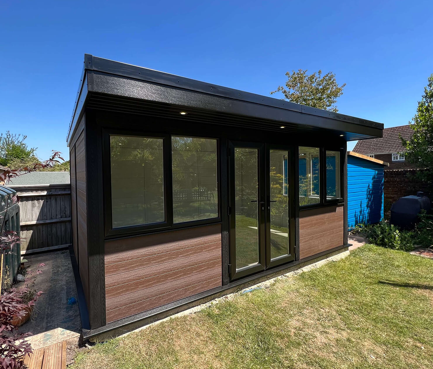 Garden Room showing brown timber style exterior